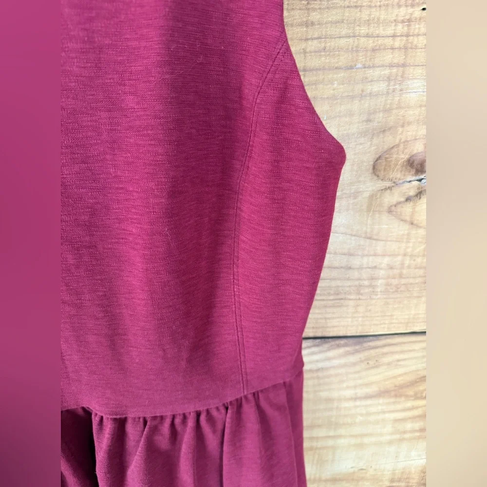 JCrew Burgundy Knit Dress w/ Pockets - Size Small - Picture 5 of 6